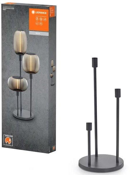 Stehleuchte Dunkelgrau 3x E27 