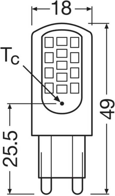 LED Lampe PIN G9 P 4,2W 827 Clear G9 