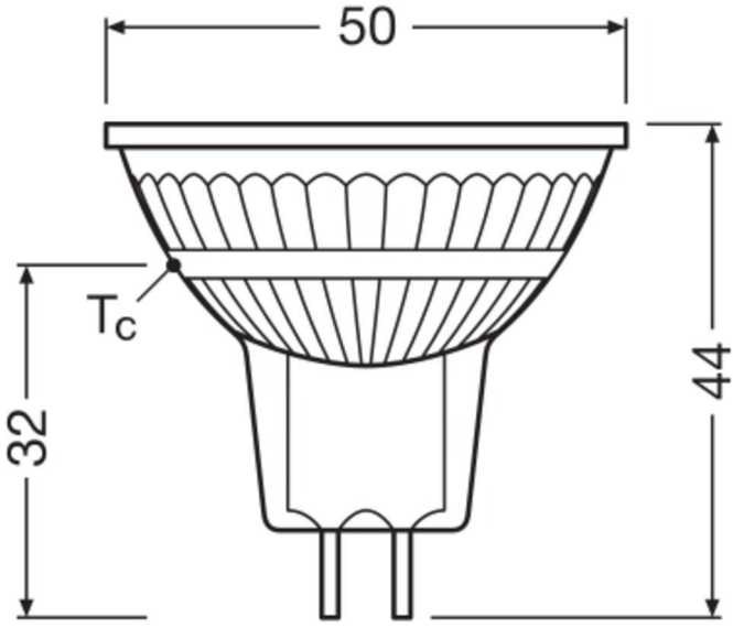 LED Reflektorlampe MR16 P 2,1W 827 GU5,3 