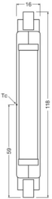 LED Stablampe SLIM LINE R7S 8W 827 Glas R7s 