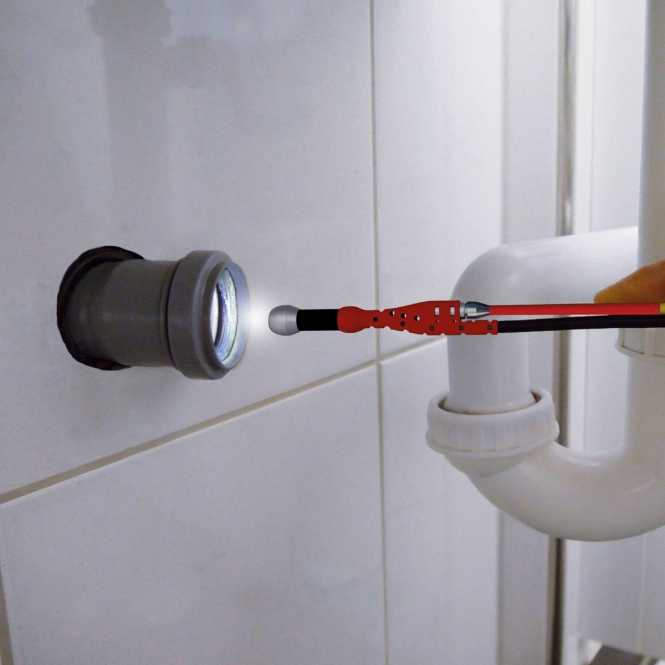 RC3 Inspektionskamera - 15m + GF3 Glasfaserstab digitalem Meterzähler 30m 