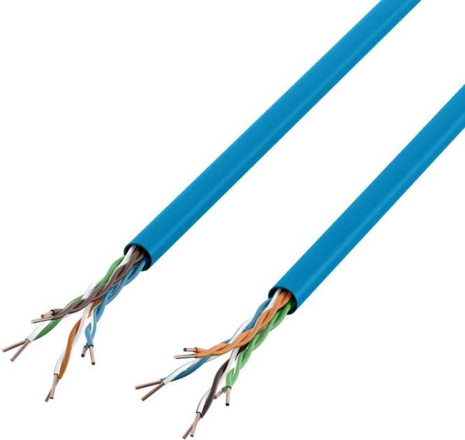Datenkabel INFRALAN Cat.6A 500 AWG23 U/UTP 4P CPR B2ca blau 305m 