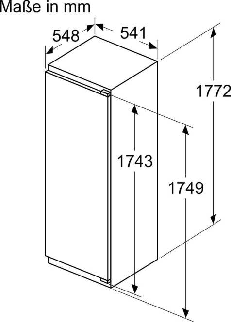 Einbau-Kühlschrank mit Gefrierfach iQ300 280 Liter 