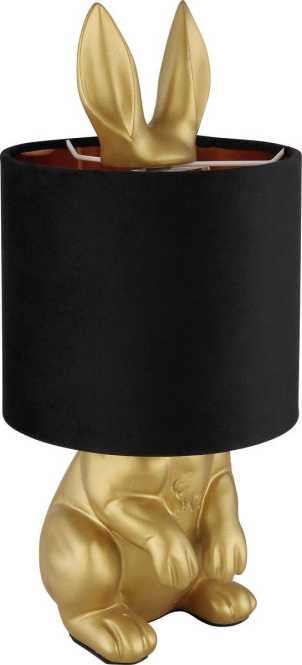 Tischleuchte 1xE27 25W +Wippschalter Rabbit Gold/schwarz 