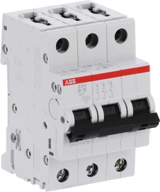 LS-Schutzschalter 3-polig 6kA /20kA B-Char 16A 3TE 