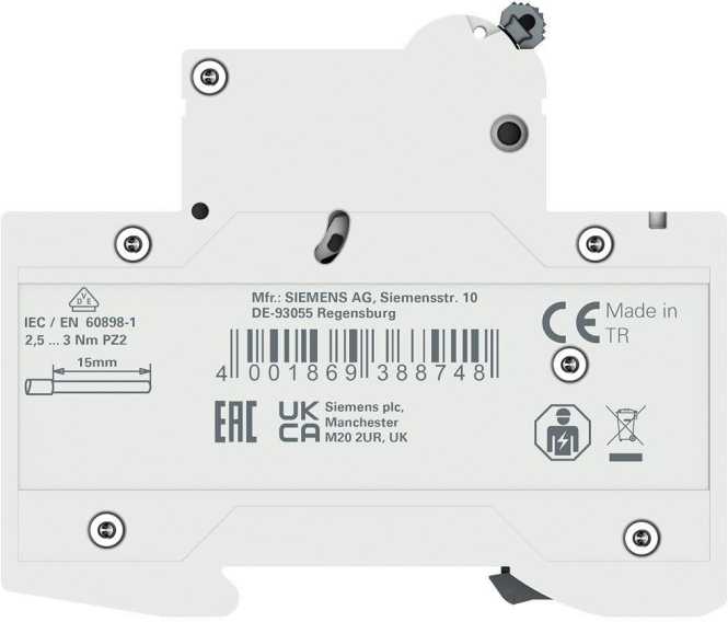 LS-Schutzschalter 3-polig 6kA /6kA C-Char 10A 3TE 