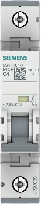 LS-Schutzschalter 1-polig 10kA C-Char 4A 1TE 