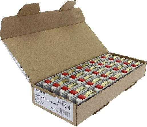 Mikroschalter hohe Drehzahl 2 A AC 250 V LV Kennmelder Typ K 63 x 08 