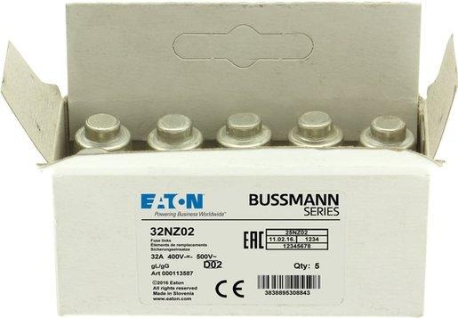 Sicherungseinsatz Niederspannung 32 A AC 400 V D02 gL/gG IEC träge 