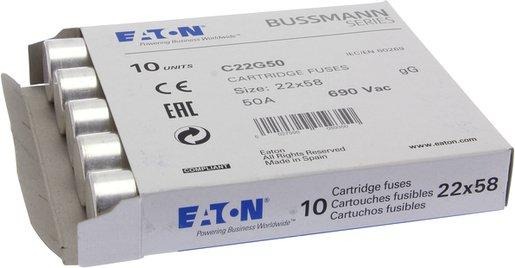 Sicherungseinsatz Niederspannung 50 A AC 690 V 22 x 58 mm gL/gG IEC 