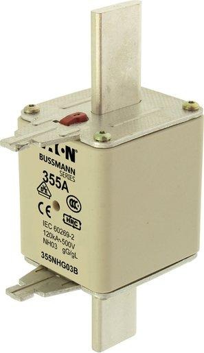 Sicherungseinsatz Niederspannung 355 A AC 500 V NH03 gL/gG IEC 