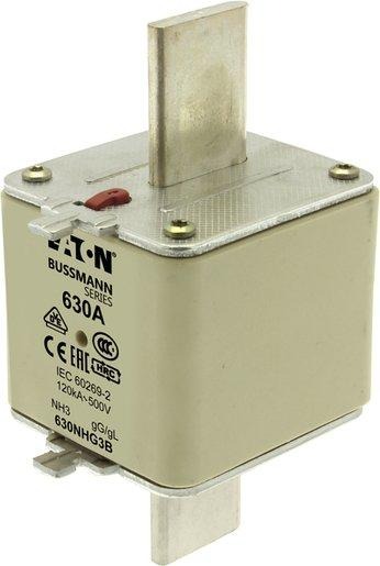 Sicherungseinsatz Niederspannung 630 A AC 500 V NH3 gL/gG IEC 
