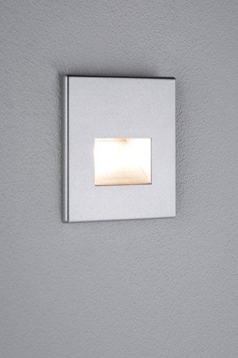 Wandeinbauleuchte Set Edge eckig LED 1x1,1W 230V Chrom matt 