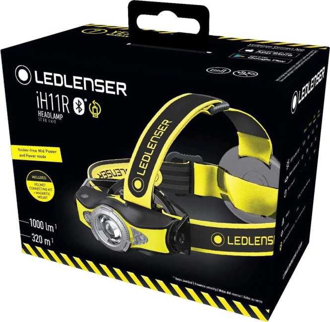 Industrie IH11R LED Stirnlampe mit Bluetooth, 1xLi-ion Akku 1000lm 
