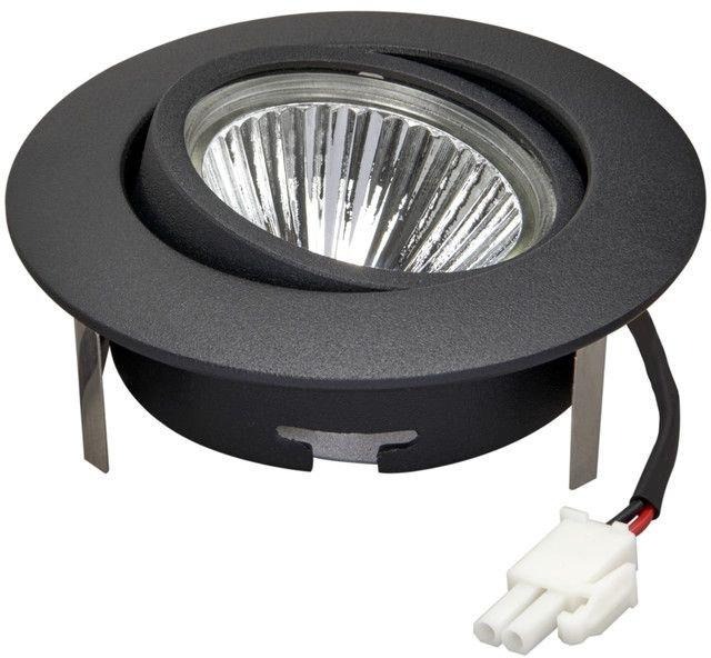 Einbauspot LED Flat IP44 schwarz-matt 8W 930 38° dimmbar 