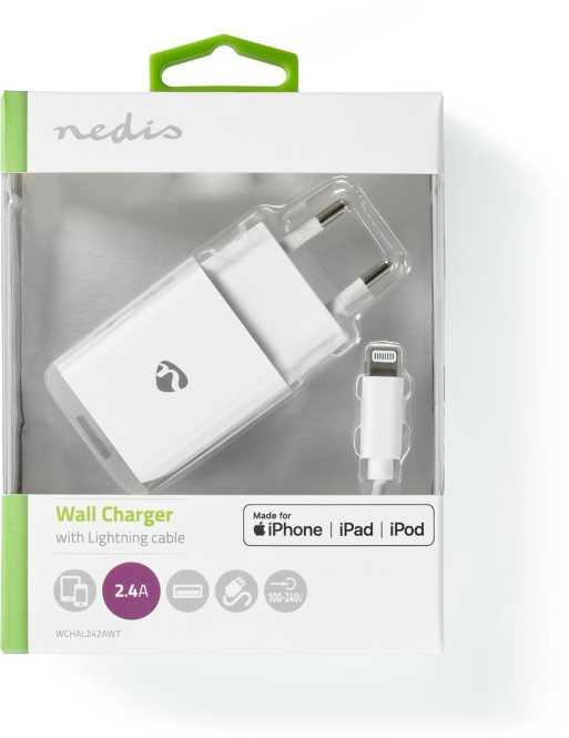 Netzladegerät Lightning MFi-zertifiziert WCHAL242AWT 