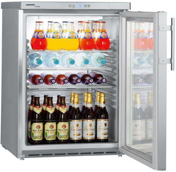 Umluftkühlschrank unterbaufähig mit Isolierglastür FKUv 1663 