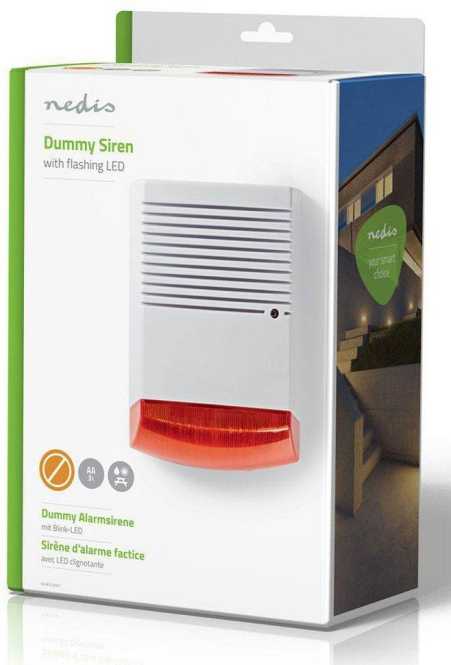 Dummy-Sicherheitssirene IP44 Weiß/Orange 