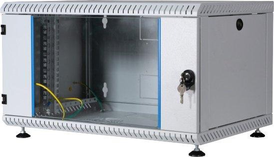 19 Zoll Wandgehäuse fest 1-teilig Tiefe 600mm RAL7035 