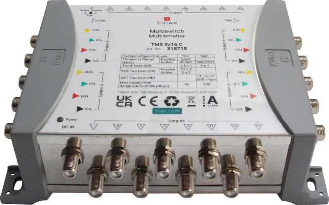 Kaskaden-Multischalter 9in/16out TMS 9x16 C 
