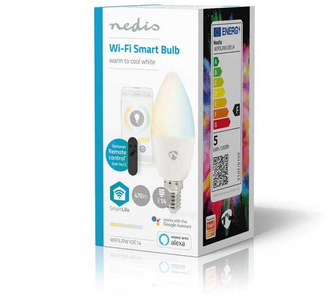 SmartLife LED Kerze E14 Wifi 4,9 W 470 lm 2700 - 6500 K warm bis kühlen weiß 