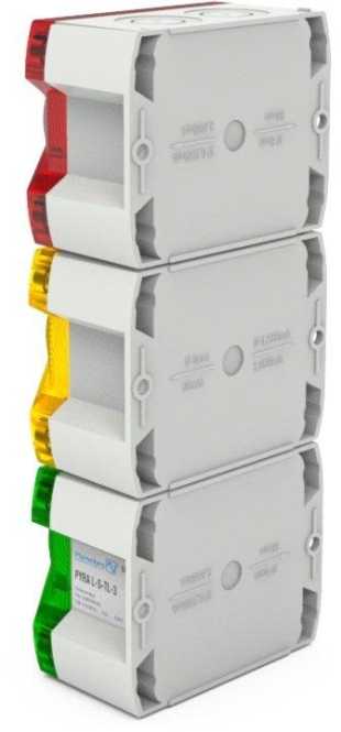 LED Ampelleuchte PY L-S-TL-3 rot/gelb/grün 90-265AC RAL7035 