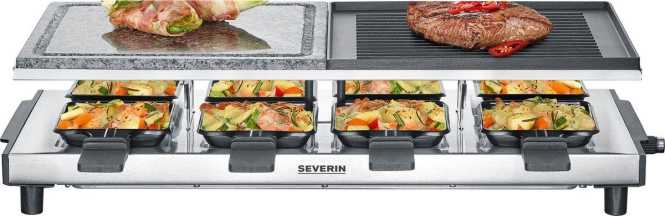 Raclette-Grill mit Naturgrillstein und Grillplatte RG 2373 