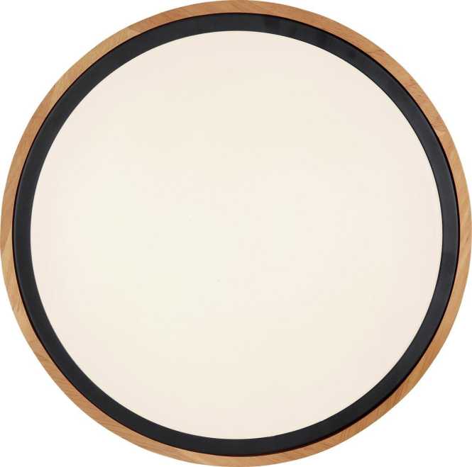 BRUNO Deckenleuchte schwarz Holz Acryl 3000-4500-6000K LED 12W CCT 