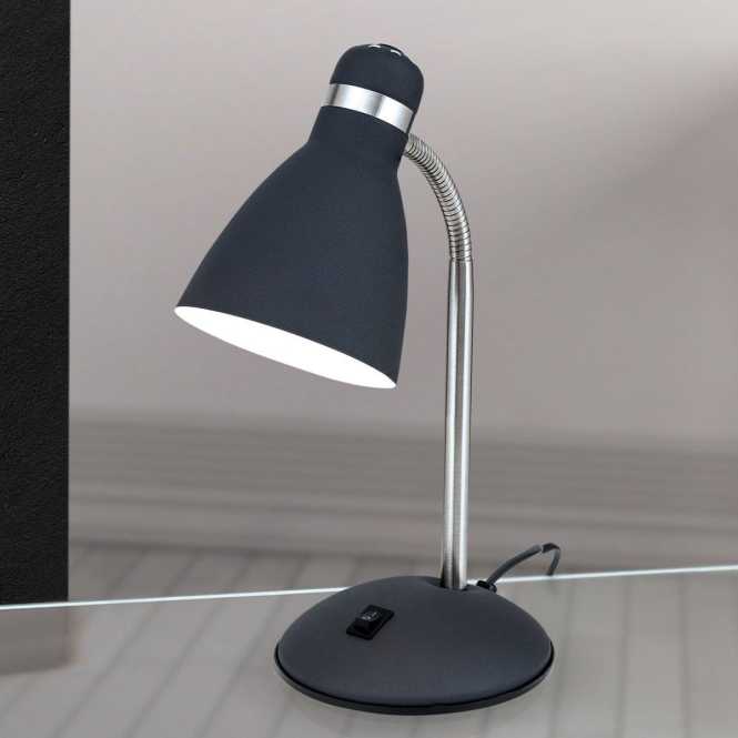 School Tischlampe 4-1187 schwarz 1xE27 max. 40W H33cm mit flexiblem Arm 