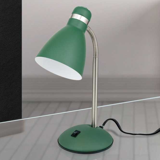 School Tischlampe 4-1187 grün 1xE27 max. 40W H33cm 22,5x14,5cm mit flexiblem Arm 