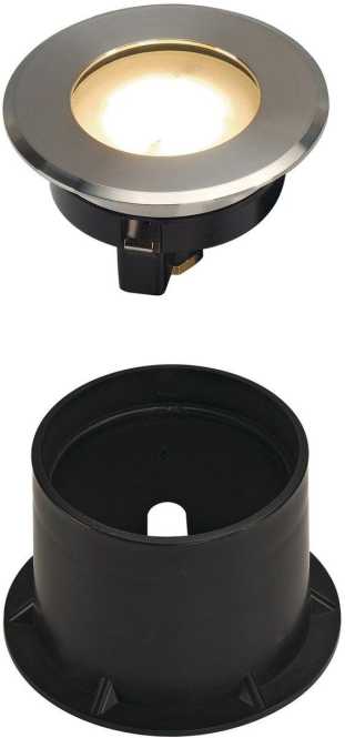 DASAR FLAT 80 Bodeneinbauleuchte LED 3000K IP67 rund edelstahl gebürstet 3,5W 