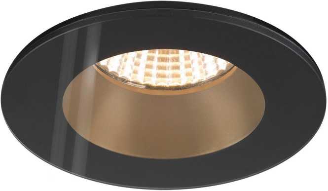 NEW TRIA 68 Deckeneinbauring D: 8,3 H: 3,55 cm IP 65 inkl Glas schwarz 