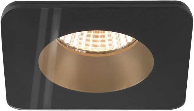 NEW TRIA 68 Deckeneinbauring L: 8,3 B: 8,3 H: 3,55 cm IP 65 inkl Glas schwarz 