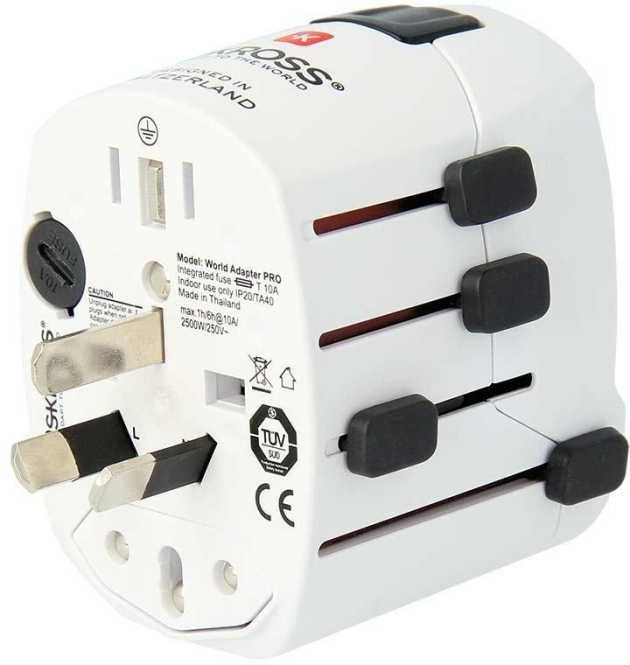 Reiseadapter World PRO Geerdet 