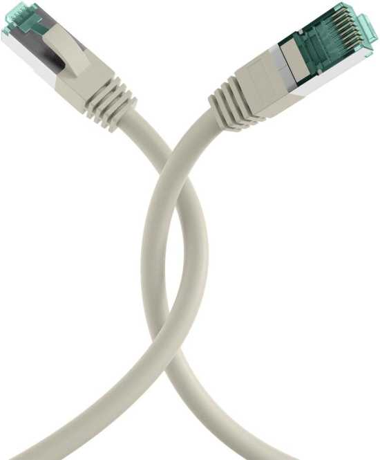 RJ45 Patchkabel S/FTP Kat.6A LSZH 20m grau 
