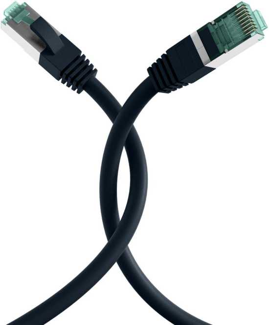 RJ45 Patchkabel S/FTP Kat.6A LSZH 3m schwarz 
