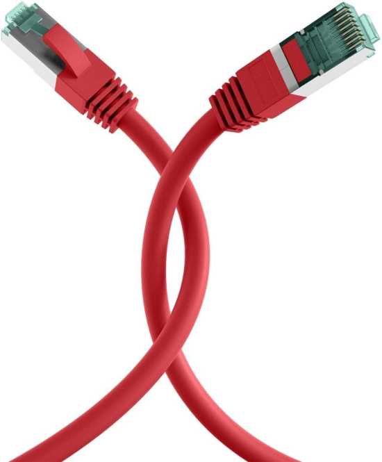 RJ45 Patchkabel S/FTP Kat.6A LSZH 1m rot 