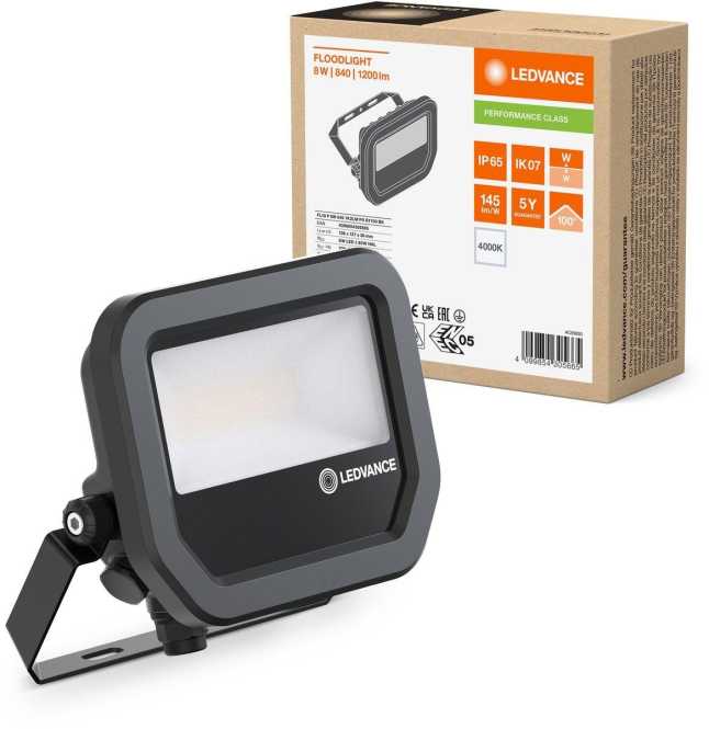 Fluter FLOODLIGHT G4 10 P 8W 1200lm 840 PS Multi-Lumen symmetrisch 100° schwarz 