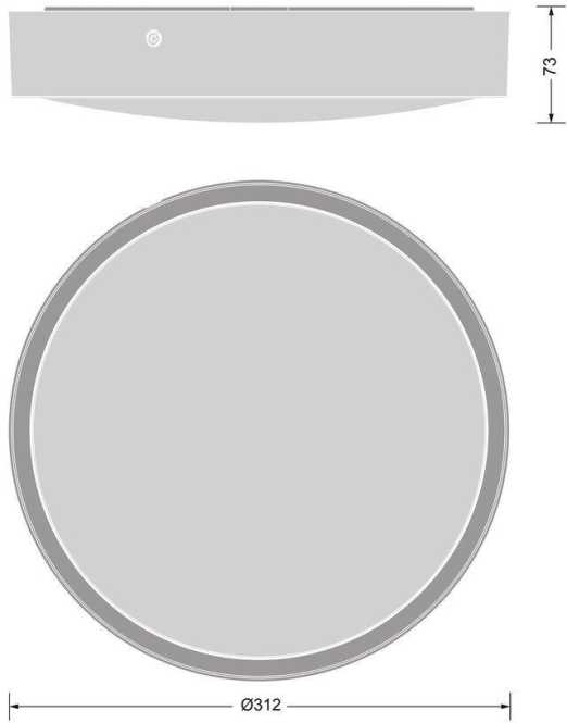 Anbauleuchte BULKHEAD ROUND SENSOR 300 P 18W CPS schwarz 