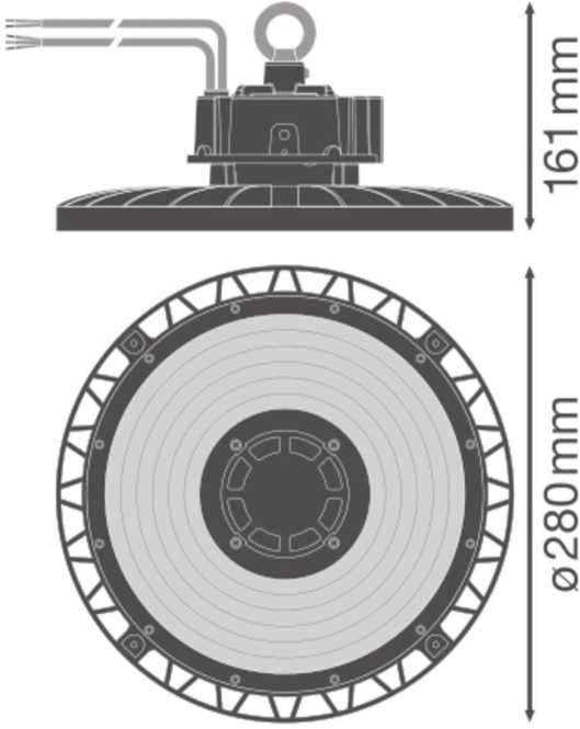 LED Hallenleuchte HIGH BAY Gen5 75W 840 4000K 110° IP66 PowerSelect 