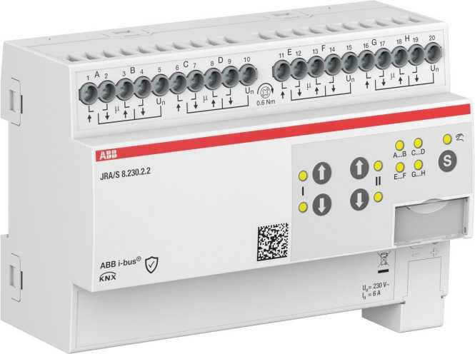 Jalousie-/Rollladenaktor 8-fach mit manueller Bedienung 