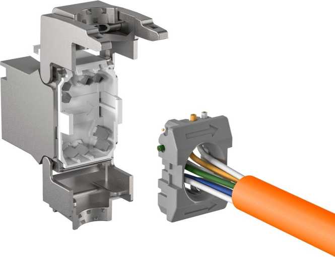 RJ45 Keystone Slimline/Shortbody Kat 6A 