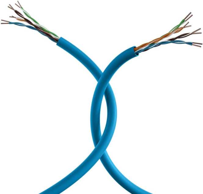 Datenkabel INFRALAN Cat.6A 500 AWG23 U/UTP 4P CPR B2ca blau 305m 