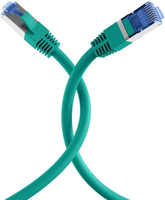 RJ45 Patchkabel S/FTP Kat.6A Kat.7 Rohkabel TPE superflex 5m grün 