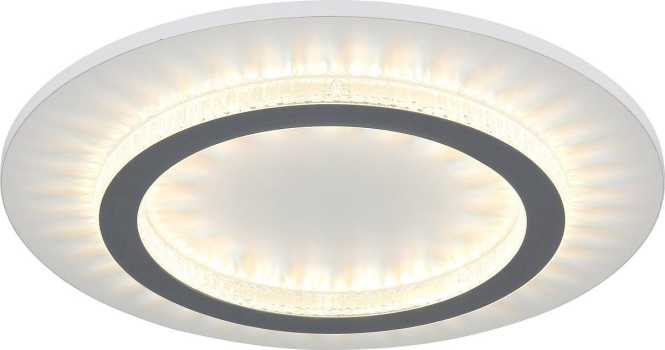 Deckenleuchte 24W LED CCT Dimmbar Jayden weiß Kristall 