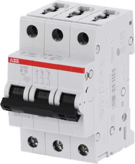 LS-Schutzschalter 3-polig 6kA /20kA B-Char 16A 3TE 