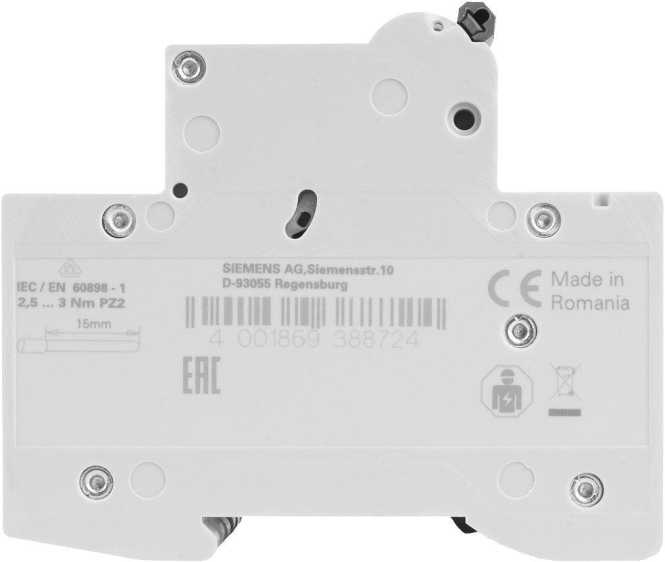 LS-Schutzschalter 3-polig 6kA /6kA C-Char 6A 3TE 