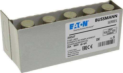 Sicherungseinsatz Niederspannung 25 A AC 500 V D2 gL/gG IEC träge 