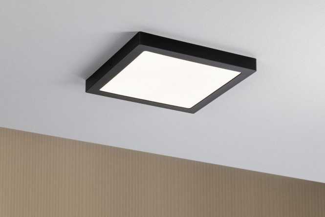 Wand/Deckenleuchte Abia LED-Panel 300x300mm eckig 22W Schwarz matt 