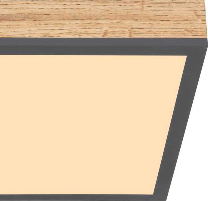 DORO Deckenleuchte alu/graphit Acryl opal LED 12W 3000K 30x30cm 